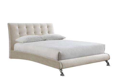 Hemlock Fabric Bed Warm Stone